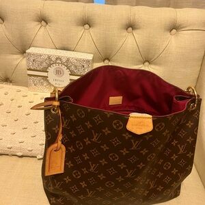 Louis Vuitton Brown Monogram Shoulder Bag - Graceful with Box and dusty